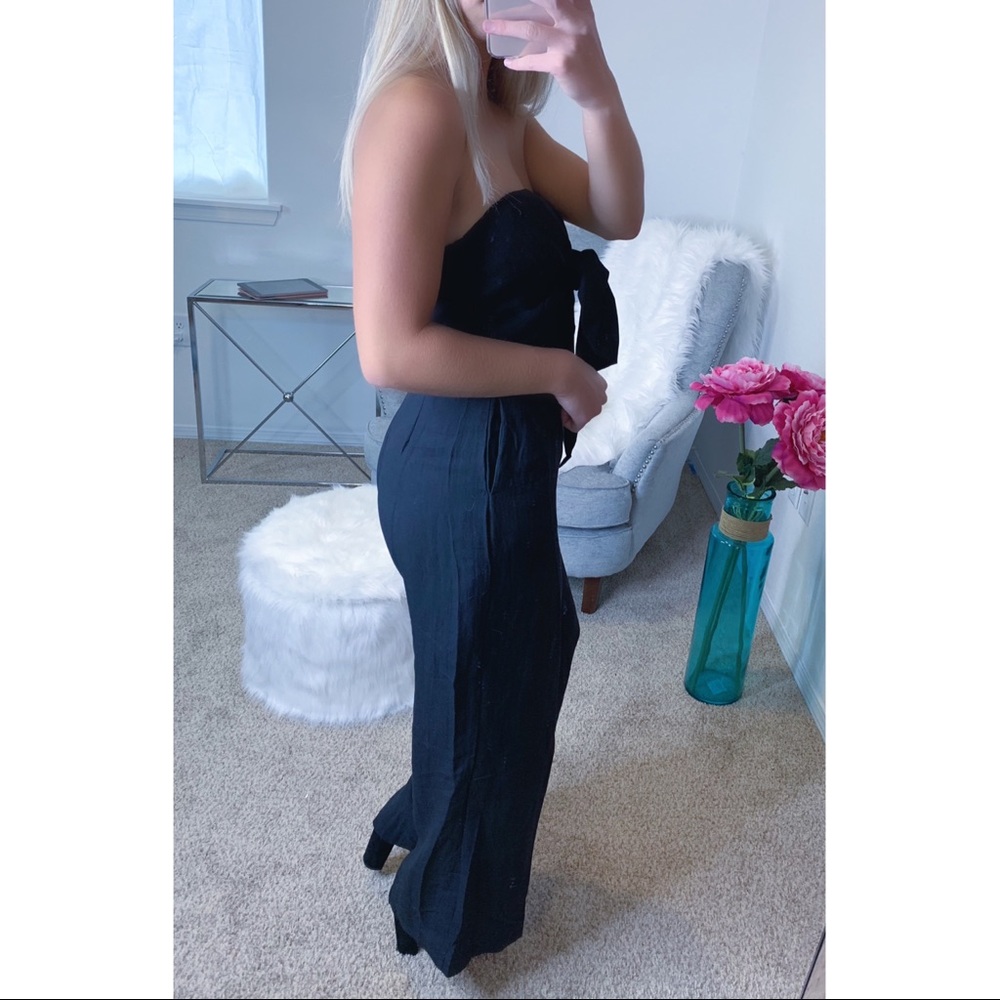💕ONE LEFT💕 Alyssa Strapless Jumpsuit - Picture 3 of 7